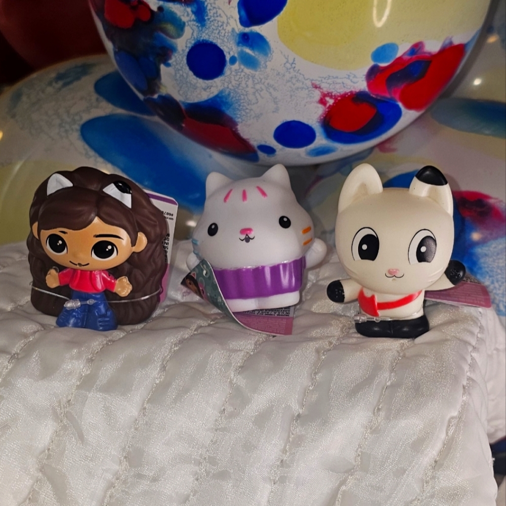 Netflix Dreamworks Gabby's Dollhouse Bath Toy Water Squirters (Set of 3)